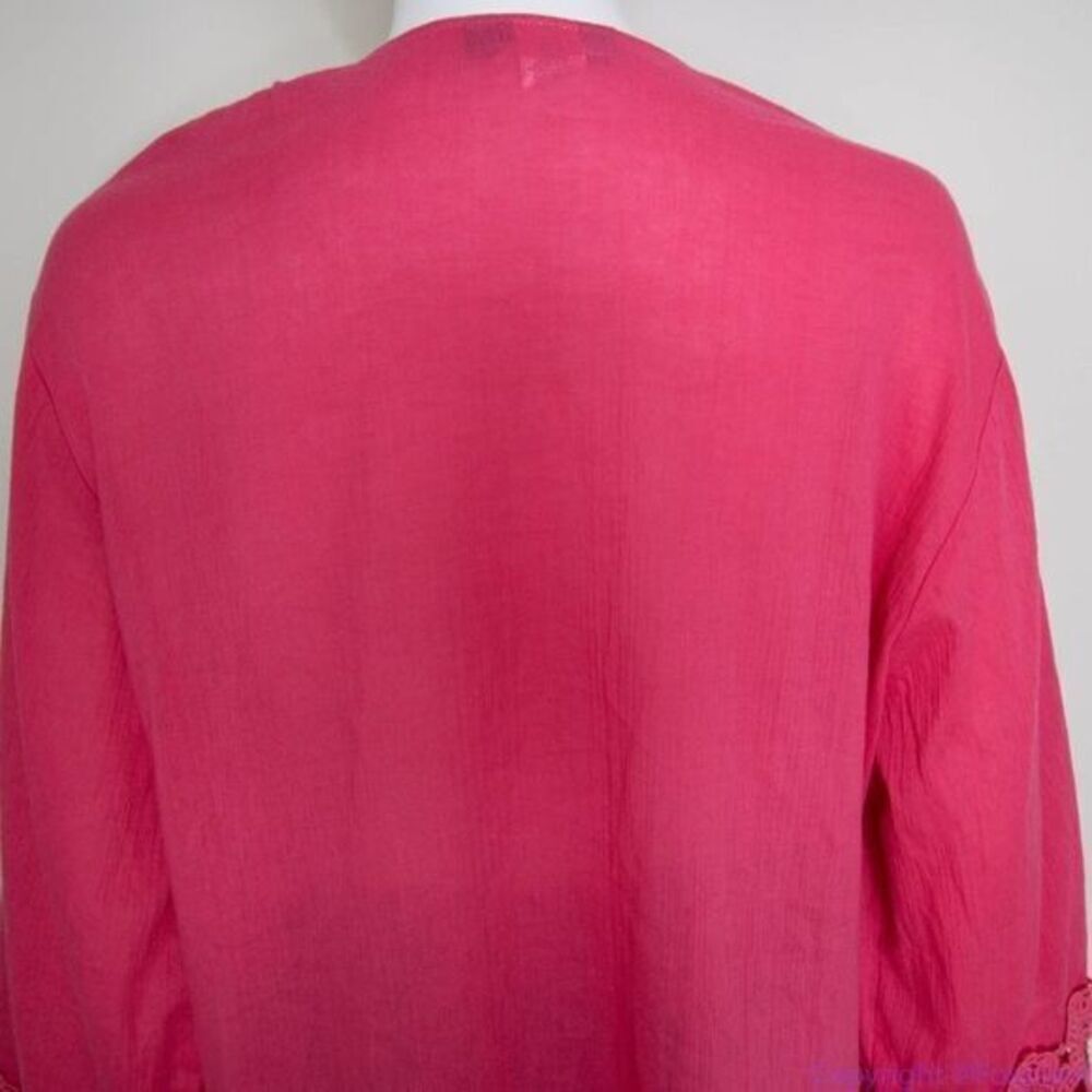 La Blanca pointelle cotton pink tunic, coverup size M‎ - Picture 13 of 16